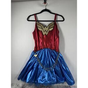 Wonder Woman DC Comics Superhero Dress Gold Chain Belt Adult Costume Small